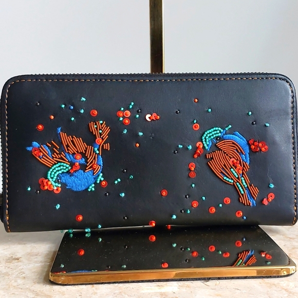 1941 Coach Glovetanned  lined rare leather  wallet NWT  wristlet Meadowlark - Picture 3 of 16